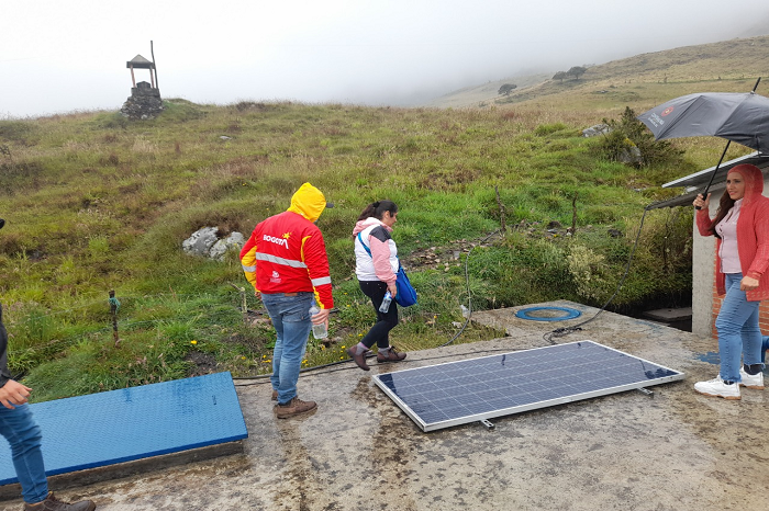 Imagen de las obras de fortalecimiento y mejoramiento de los acueductos rurales en Usme